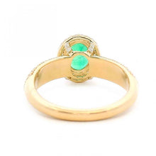 Oval Emerald Diamond Pave Ring