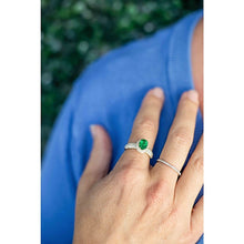 Oval Emerald Diamond Pave Ring