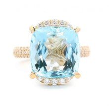 One Of A Kind Cushion Aquamarine Ring