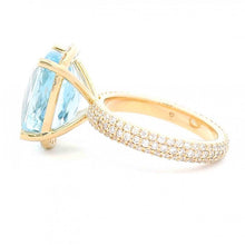 One Of A Kind Cushion Aquamarine Ring