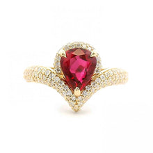 V-Shape Thai Ruby Ring