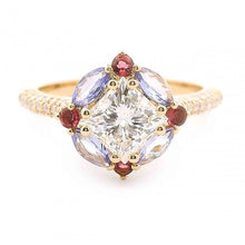 Tanzanite and Pink Tourmaline Ring