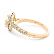 Tanzanite and Pink Tourmaline Ring