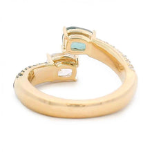 Wrap Shank Diamond and Alexandrite Ring