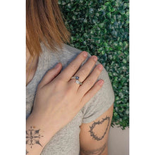 Wrap Shank Diamond and Alexandrite Ring