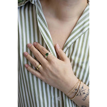 Criss Cross Diamond Pave Tsavorite Ring