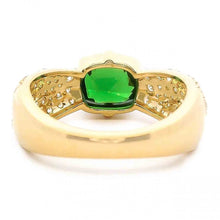 Criss Cross Diamond Pave Tsavorite Ring