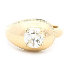 Asymmetrical Lock Illusion Diamond Ring