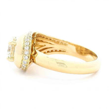 Asymmetrical Lock Illusion Diamond Ring