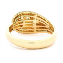 Asymmetrical Lock Illusion Diamond Ring