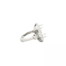 Octagon Center Semi-Mount Ring With Baguette, Princess And Round Diamond Accents