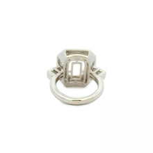 Octagon Center Semi-Mount Ring With Baguette, Princess And Round Diamond Accents