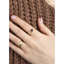 Tilted Double Stone Pave Shank Ring