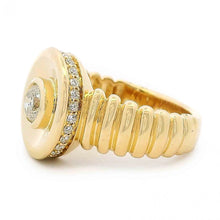 Oval Motif Diamond Ring With Hidden Halo