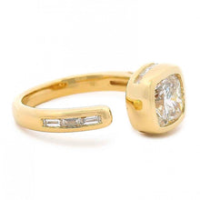 Open Shank Asymmetrical Diamond Ring