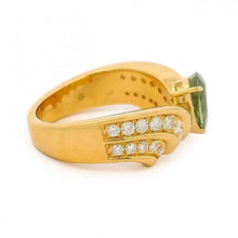 Pear Shape Alexandrite Ring With V Shape Diamond Band