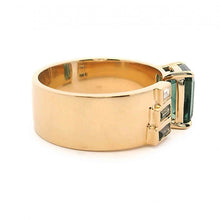 Ombre Teal Sapphire Ring