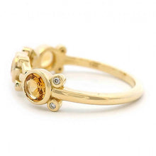 Bezel-Set Three-Stone Gemstone Ring