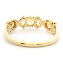 Bezel-Set Three-Stone Gemstone Ring