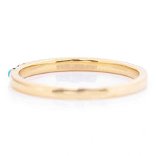 In Line Turquoise and Diamond Band