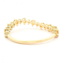 Wavy Gemstone And Diamond Stackable Band