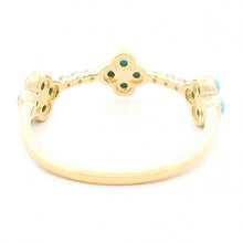 Turquoise Clover Petal Ring