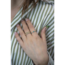 Turquoise Clover Petal Ring
