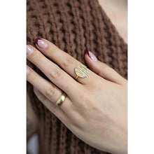 Round Textured Diamond Accented Ring