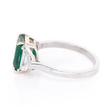 Luxe Emerald Ring with Epaulette Window