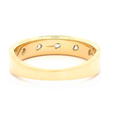 Two-Tone Wide Band with Tilted Pear Shape Diamonds