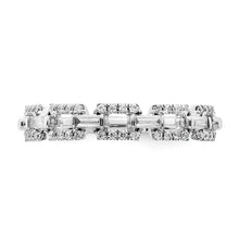 14k White Gold Polished 1/5 carat Diamond Squares Ring
