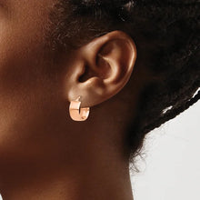 14k Rose Gold 7x14mm High Polished Tube Hoop Earrings