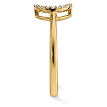 14k 1/15 carat Diamond Open Circle Ring