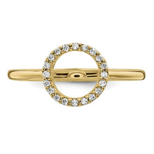 14k 1/15 carat Diamond Open Circle Ring