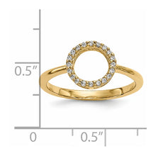 14k 1/15 carat Diamond Open Circle Ring