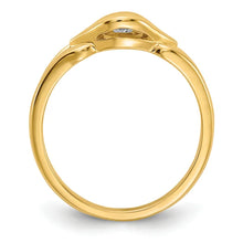 14k Polished 1/8 carat AAA Diamond Ring
